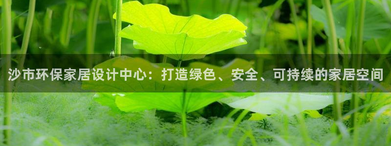 杏耀平台登录方式：沙市环保家居设计中心：打造绿色、安全、可持